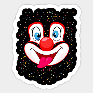 funny clown face Sticker